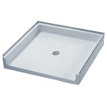 Fiat Products 36" x 36" Terrazzo Shower Base, 2" Connection, Marble Chips ADATN3636081