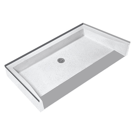 Fiat Products 60" x 30" Terrazzo Shower Base, 2" Connection, Marble Chips WTR5006081