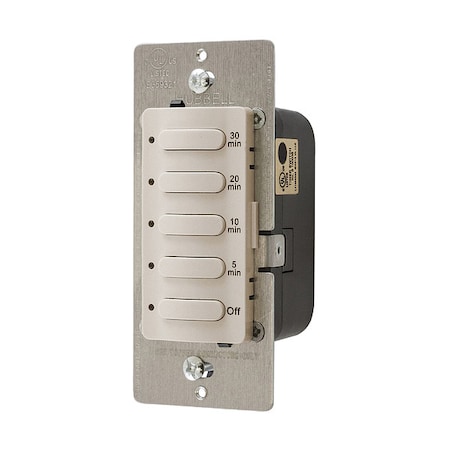 Hubbell Wiring Device-Kellems Timer, Electronic, 120/277V, Light Almond DT5030LA