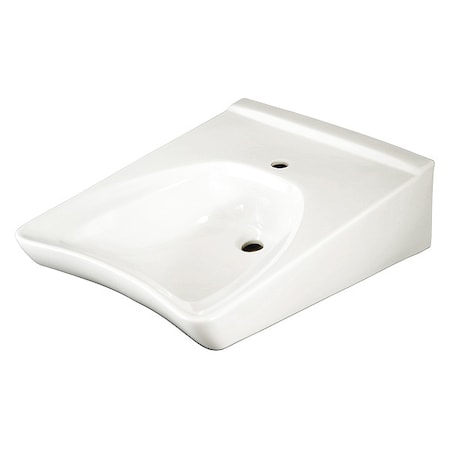 Toto White Bathroom Sink, Vitreous China, Wall Mount Bowl Size 15" LT308#01