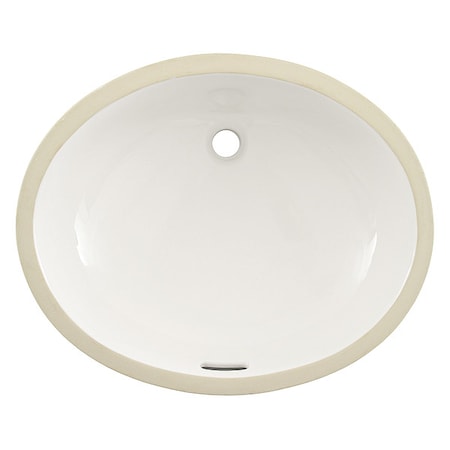 Toto White Bathroom Sink, Vitreous China, Undermount Bowl Size 16" LT587#01