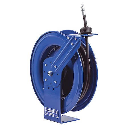 Coxreels Spring Return Hose Reel, 3/8 in Hose Diameter, 50 ft Length, 3,000 psi Max. Pressure, Brass MP-N-350