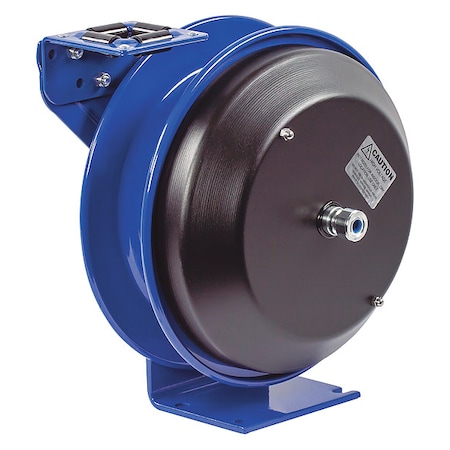 Coxreels Cord Reel, Spring Retracted, 12 AWG, Blue Reel Color, 50 ft Length, 0 Outlets PC13L-5012