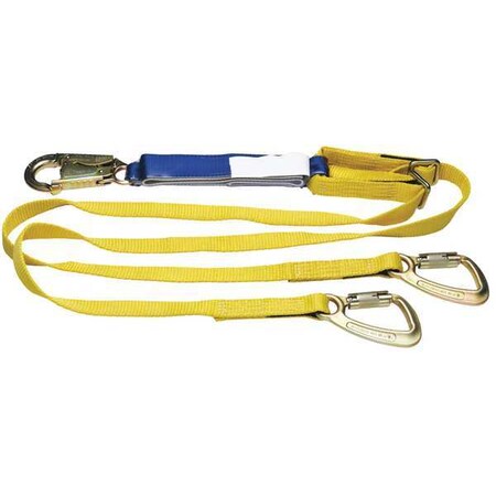 Werner Energy Absorbing Lanyard, 6 ft. Length, Carabiner, 2 Leg(s) C411302