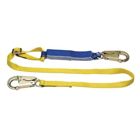 Werner Energy Absorbing Lanyard, 6 ft. Length, Hook, 1 Leg(s) C311102