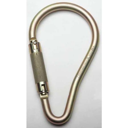 Werner Carabiner, 2" Gate Opening, Steel, Gold A100303