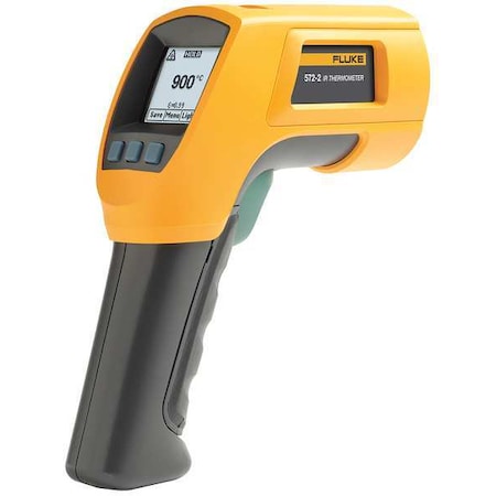Fluke Infrared Thermometer, Dual Laser Laser Sighting Adjustable 0.10 to 1.00, Dot Matrix LCD FLUKE-572-2