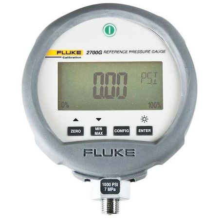 FLUKE Digital Pressure Gauge, 0 to 5000 psi, 1/4 in MNPT, Metal, Gray 2700G-G35M