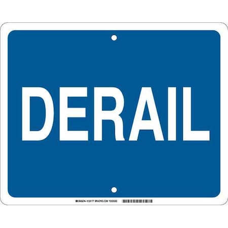 Brady Railroad Sign, 12 in H, 15 in W, Horizontal Rectangle, English, 134177 134177