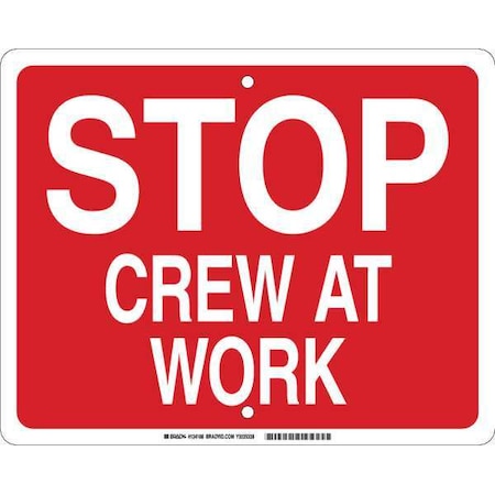 Brady Railroad Stop Sign, 15" W, 12" H, Aluminum, Red 134188