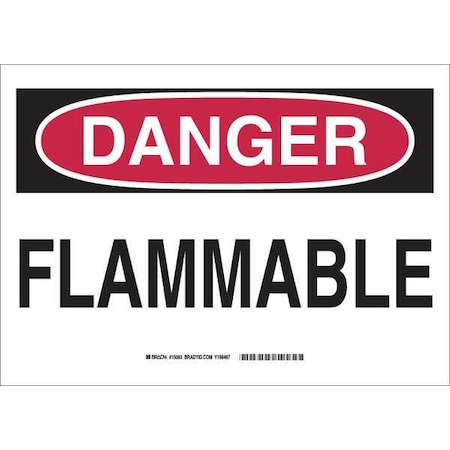 Brady Danger Sign, 10 in H, 14 in W, Vinyl, Rectangle, English, 15083 15083