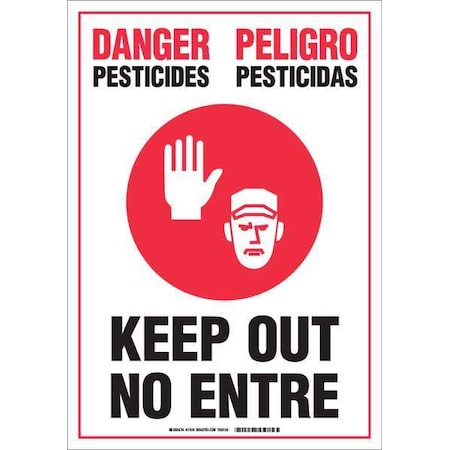 Brady Danger Sign, Vinyl, Rectangle, English, Spanish 17518