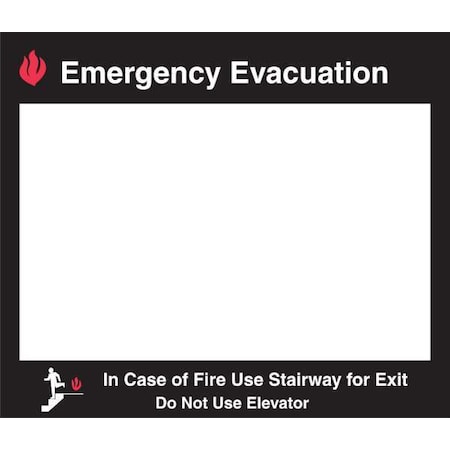 Zoro Select Fire Stairways Sign, 11" Height, 11-1/2" Width 102854