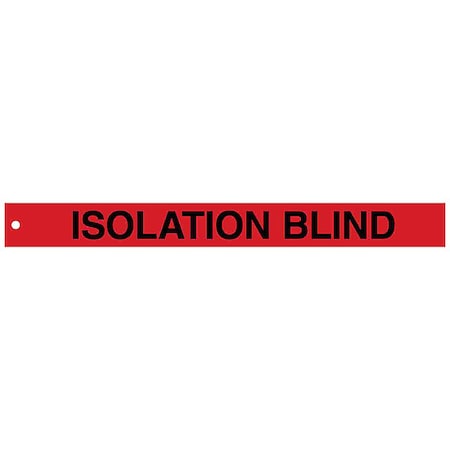 BRADY Isolation Blind Tags, 2in.Hx20in.W, PK25 132454