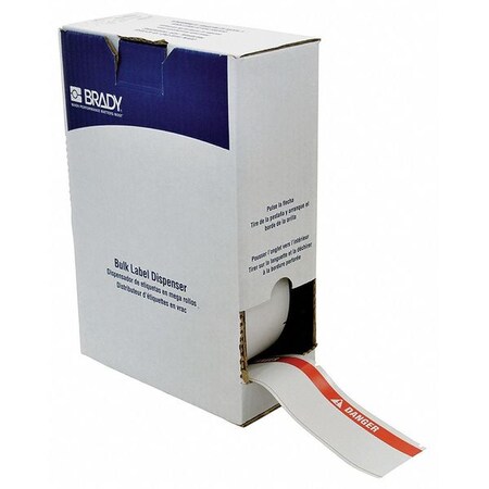 Brady Label, 2in.Hx4-1/8in.W, Poly Film/Acrylic BM71C-2000-854-DAN