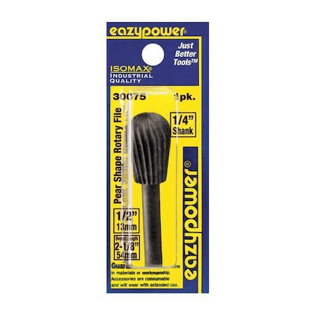Zoro Select Pear Shaped Rotary File, 5/8 in., 1 pcs. 30075