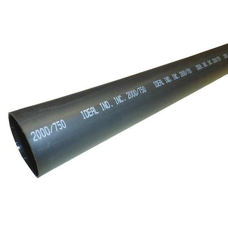 Ideal Adhesive Lined Heat Shrink Tube, Heavy Wall, 3:1 I.D. Shrink Ratio, 2 in I.D. Before Shrinking, Black, 4 ft, 2 PK 46-372