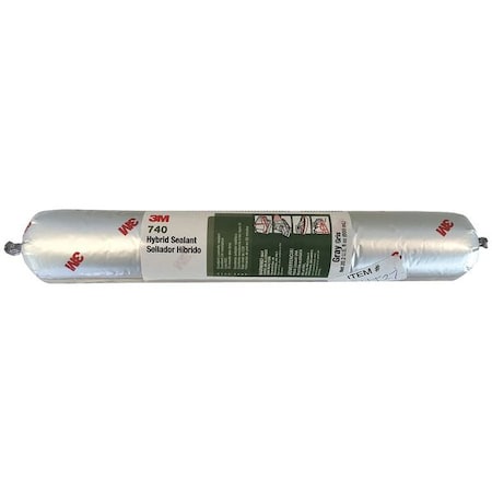 3M Polymer Adhesive Sealant, 20 oz, Sausage Pack, Gray, Polymer Base, 740 740 UV