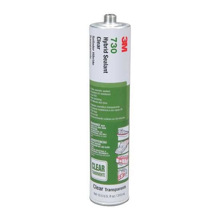 3M Polymer Sealant, 10 oz, Cartridge, Clear, Polymer Base, 730 UV 730 UV