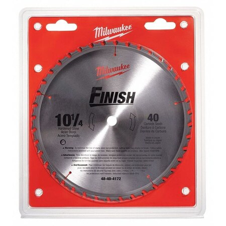 Milwaukee Tool 10-1/4", 40-Teeth Finish Circular Saw Blade 48-40-4172