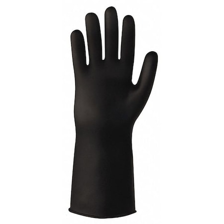 Showa Chemical Resistant Gloves, Butyl, Grain Full, Beaded, Black, 9, 1 PR 878R-09