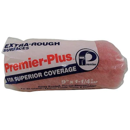 Premier 9" Paint Roller Cover, 1-1/4" Nap, Polyester/Knit 967