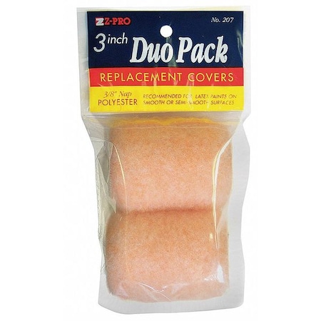 Premier 3" Paint Roller Cover, 3/8" Nap, Polyester 207