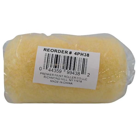 Premier 4" Paint Roller Cover, 3/8" Nap, Polyester 4PH38