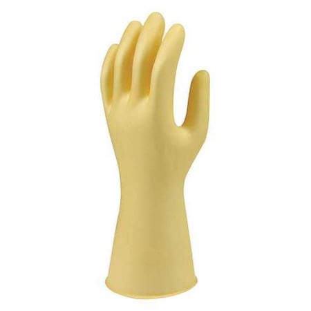 Ansell Featherweight Plus Chemical Resistant Gloves, Natural Rubber Latex, 13 in L, 13.77 mil, Beige, 7 6605