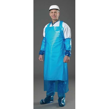 Polyco Apron, Polyolefin, White, 55 in, Universal 48502