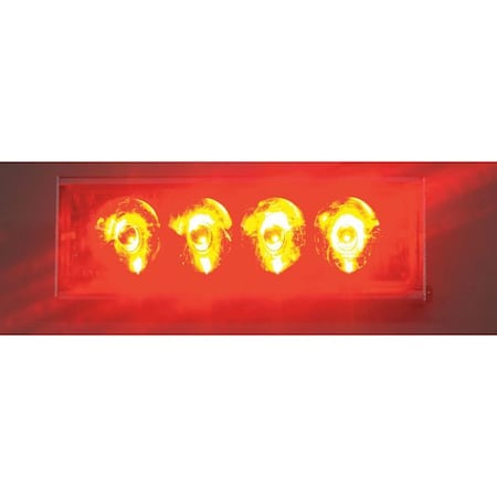 Towmate Light Bar, Red, Clear Lens, 4-1/4 In., LED GB400RC