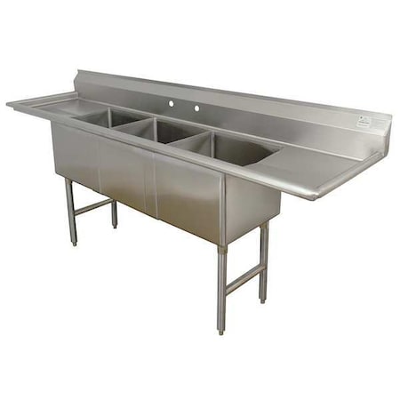 Advance Tabco Splash Scullery Sink, Stainless Steel Bowl Size 15" x 15" x 12" FC-3-1515-15RL