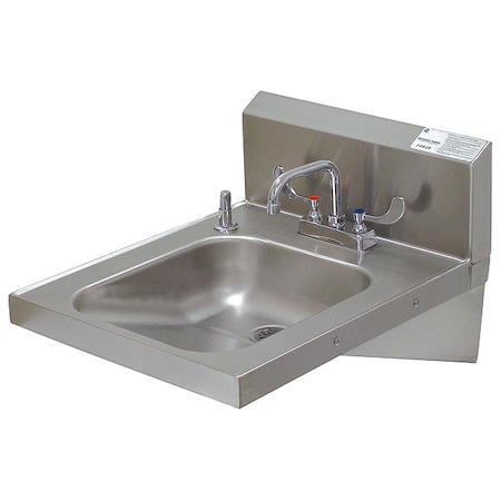 Advance Tabco Stainless Steel Bathroom Sink, With Faucet, Bowl Size 14" x 16" x 5" 7-PS-25