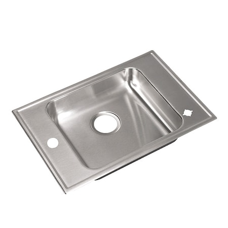 Just Manufacturing Drop-In Classroom Sink, Drop-In Mount, 2 Hole, 14" x 16", Stainless steel CRAADA1725A55LM-J