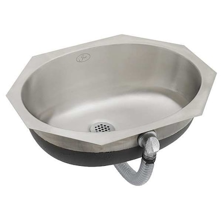 Just Manufacturing Sink, SS, 13-3/8inL x 17-1/2inW x 6inH UOFADA1619A60-J