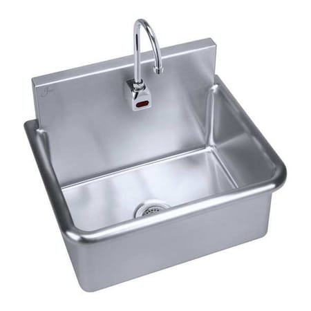 Just Manufacturing Hospital Sink 28 in x 20 in, 1, 1, Wall Mount, 304 Stainless steel A18664-2-J