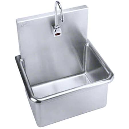 Just Manufacturing Utility Sink 20 in x 15 in, 1, 1, Wall Hung, 14 ga. 304 Stainless Steel A18665S-J