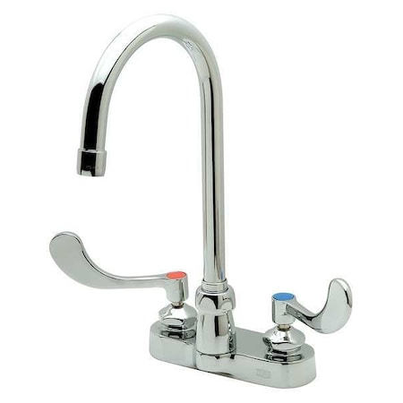 Zurn Manual Gooseneck Kitchen/Bathroom Faucet, 4" Mount, Chrome 2 Hole Z812B4-XL-FC