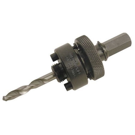 Westward Hole Saw Arbor, Hex Shank, 5/8"-18 Thread Size, 7/16" Arbor Shank Size 29VX02