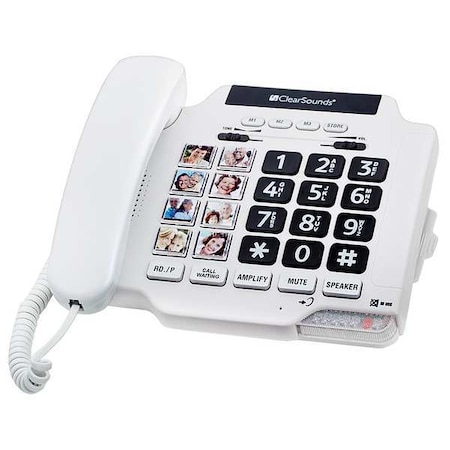 Clearsounds Telephone, Corded, White CSC500