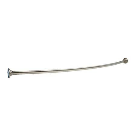 Franklin Brass Curved Shower Rod, SS, 60In, 6In Proj. 211-5 SS