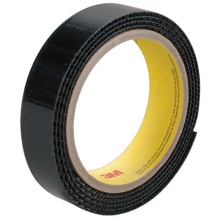 3M Reclosable Fastener, Rubber Adhesive, 150 ft, 5/8 in Wd, Black, 4 PK SJ3527N