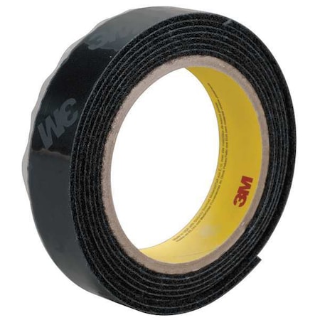 3M Reclosable Fastener, Acrylic Adhesive, 150 ft, 5/8 in W, Black, 4 PK SJ3571