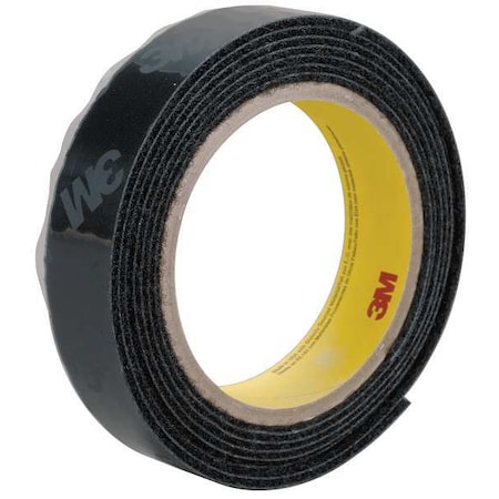 3M Reclosable Fastener, Acrylic Adhesive, 150 ft, 5/8 in W, Black, 4 PK SJ3572