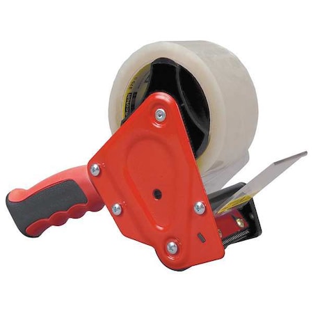 Scotch Handheld Tape Dispenser, 2 in Max. Tape Width. 5 1/8 in Tape Core Dia, Pistol, Plastic, Red HR80