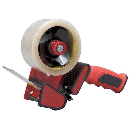 Scotch Handheld Tape Dispenser, 3 in Max. Tape Width. 5 1/8 in Tape Core Dia, Pistol, Plastic, Red HR83