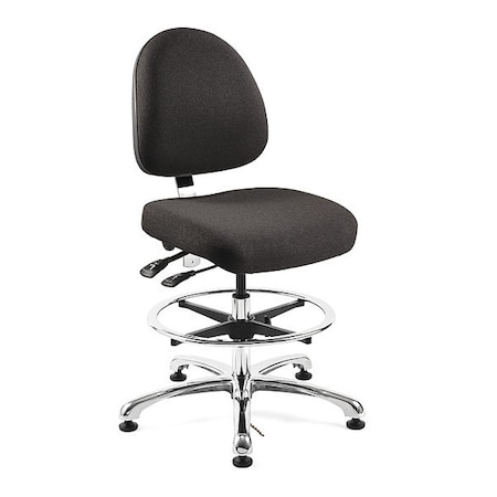 Bevco Fabric Task Chair, 21-1/2" to 31-1/2", Black 9551M-E-EBF