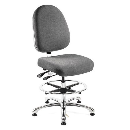 Bevco Fabric Task Chair, 19" to 26-1/2", Gray 9351M-E-GYF