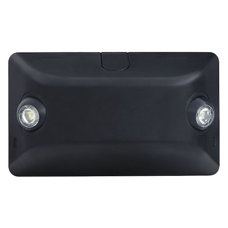Dual-Lite Led Emerg Unit Damplisted, Blk Fnsh, 2Head EV2DB