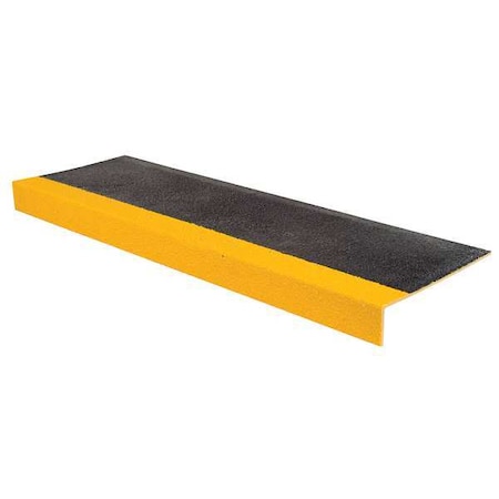 Rust-Oleum Stair Tread Cover Fiberglass Reinforced Plastic Coarse Grit Size, Black/Yellow, 48 in W x 271800